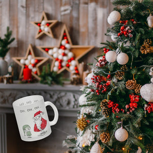 Weihnachtsmann am Naschen Kaffeebecher mit Spruch Erwischt