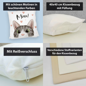 Miau Katze Kissen