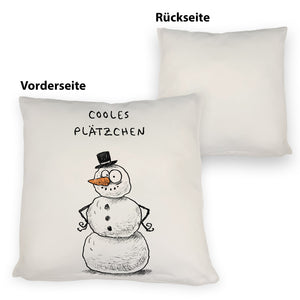 Weihnachtsmann am Naschen Kissen mit Spruch Erwischt