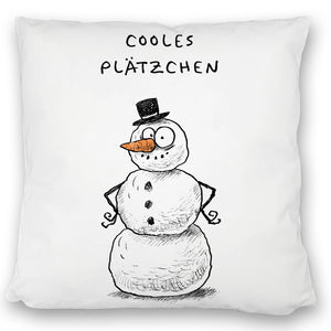 Weihnachtsmann am Naschen Kissen mit Spruch Erwischt