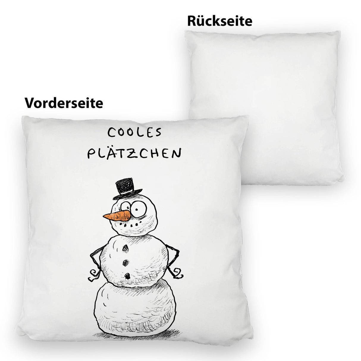 Weihnachtsmann am Naschen Kissen mit Spruch Erwischt
