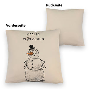 Weihnachtsmann am Naschen Kissen mit Spruch Erwischt