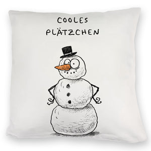 Weihnachtsmann am Naschen Kissen mit Spruch Erwischt
