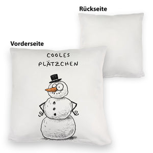 Weihnachtsmann am Naschen Kissen mit Spruch Erwischt