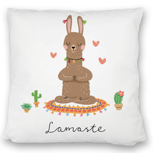 Lama Kissen mit Spruch Lamaste