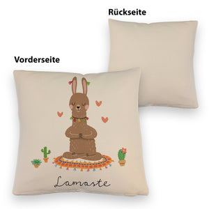 Lama Kissen mit Spruch Lamaste