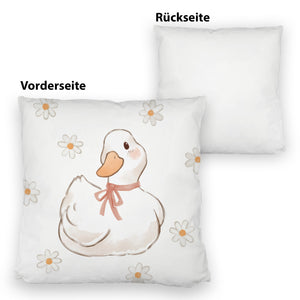 Ente mit Blumen Kissen