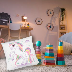 Einhorn Kissen mit Spruch Magisch wild und frei