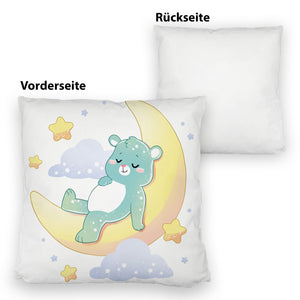 Schlafender Bär im Mond Kissen