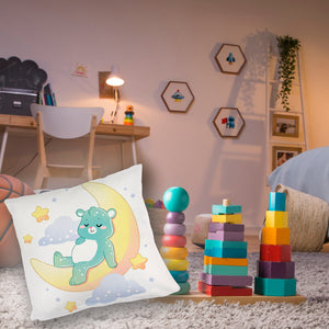 Schlafender Bär im Mond Kissen