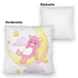 Schlafender Bär im Mond Kissen