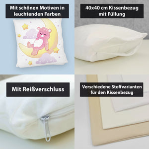Schlafender Bär im Mond Kissen