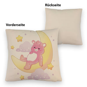 Schlafender Bär im Mond Kissen