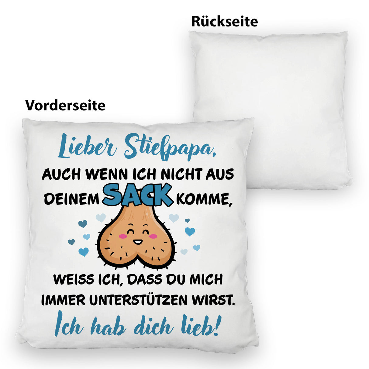 Stiefpapa ich hab dich lieb Kissen mit Spruch