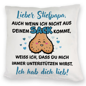 Stiefpapa ich hab dich lieb Kissen mit Spruch