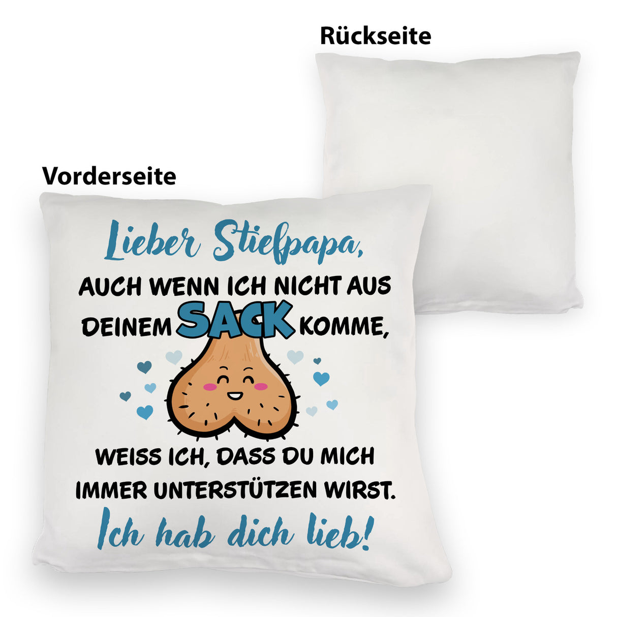Stiefpapa ich hab dich lieb Kissen mit Spruch