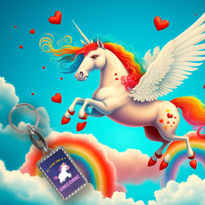 My other ride is a unicorn Einhorn Schlüsselanhänger