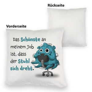 Freches Monster Kissen mit lustigem Spruch
