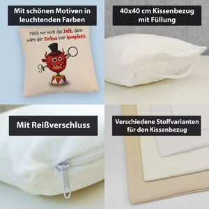 Freches Monster Kissen mit lustigem Spruch