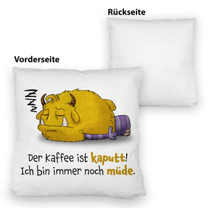 Freches Monster Kissen mit lustigem Spruch