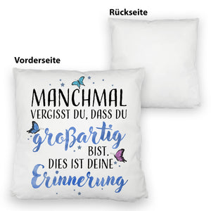 Du bist großartig Kissen mit liebevollem Spruch