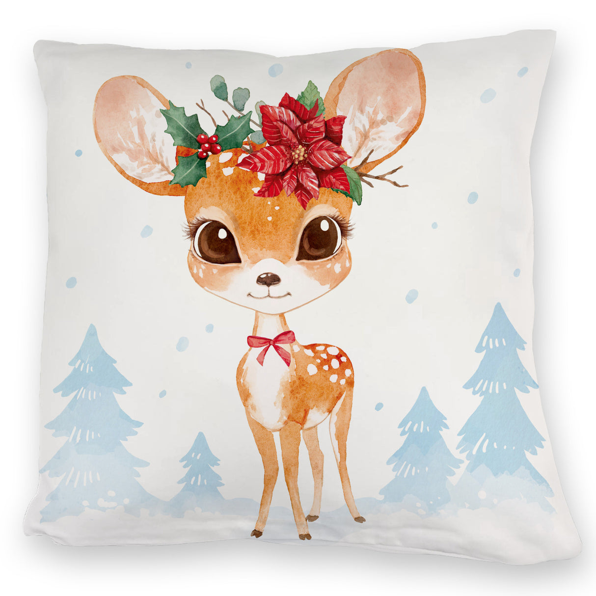 Oh deer Rehkitz Kissen im Aquarell-Stil