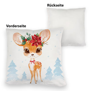 Oh deer Rehkitz Kissen im Aquarell-Stil