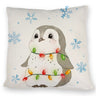 Pinguin mit roter Mütze Kissen