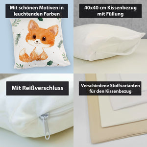 Baby Fuchs im Aquarell-Stil Kissen