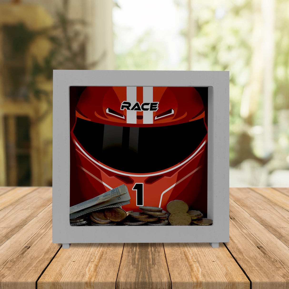 Motorsport-Helm Spardose