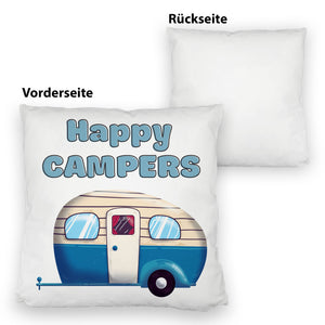 Wohnwagen Kissen mit Spruch Happy Campers