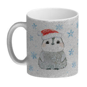 Pinguin mit Weihnachtsmütze Kaffeebecher