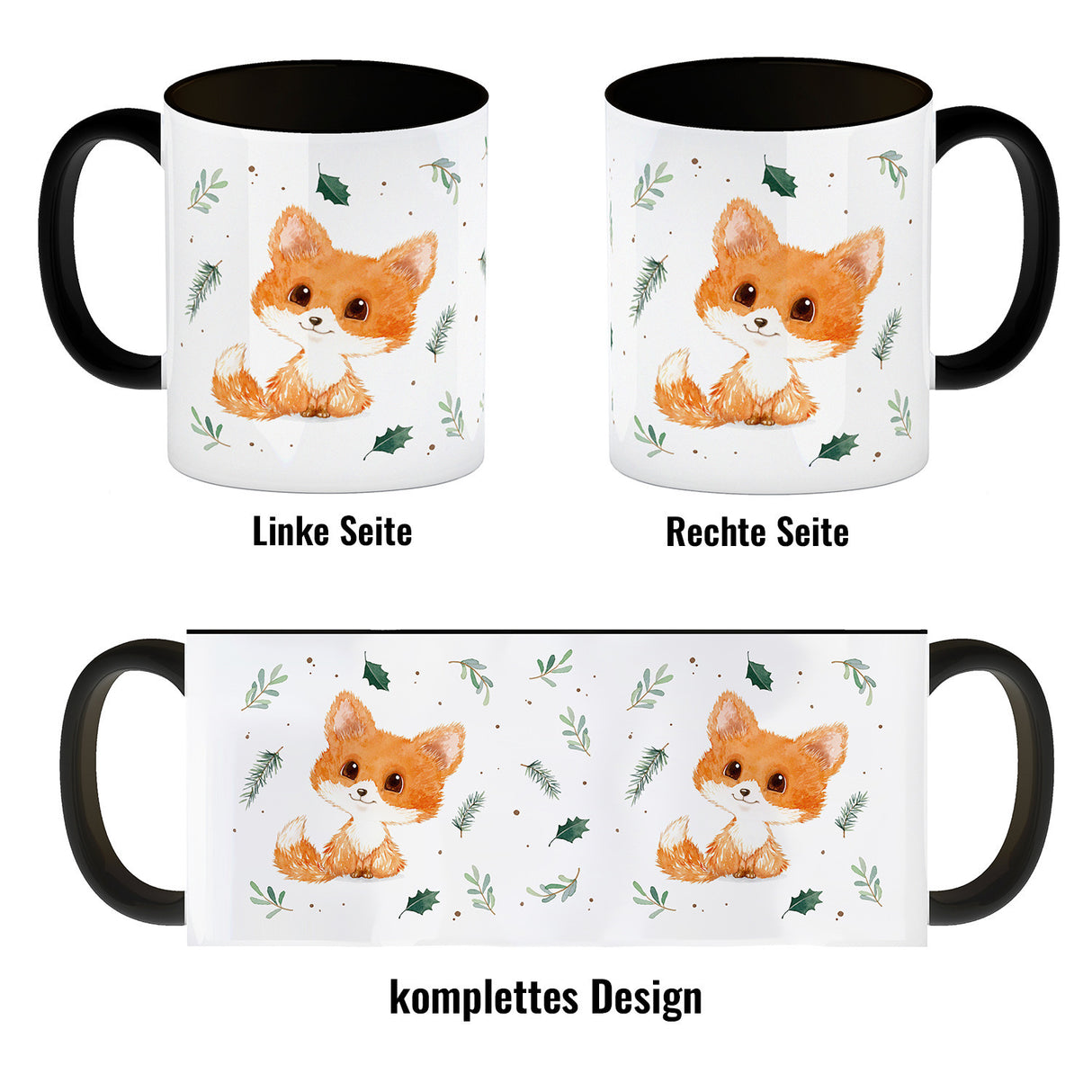 Baby Fuchs im Aquarellstil Kaffeebecher