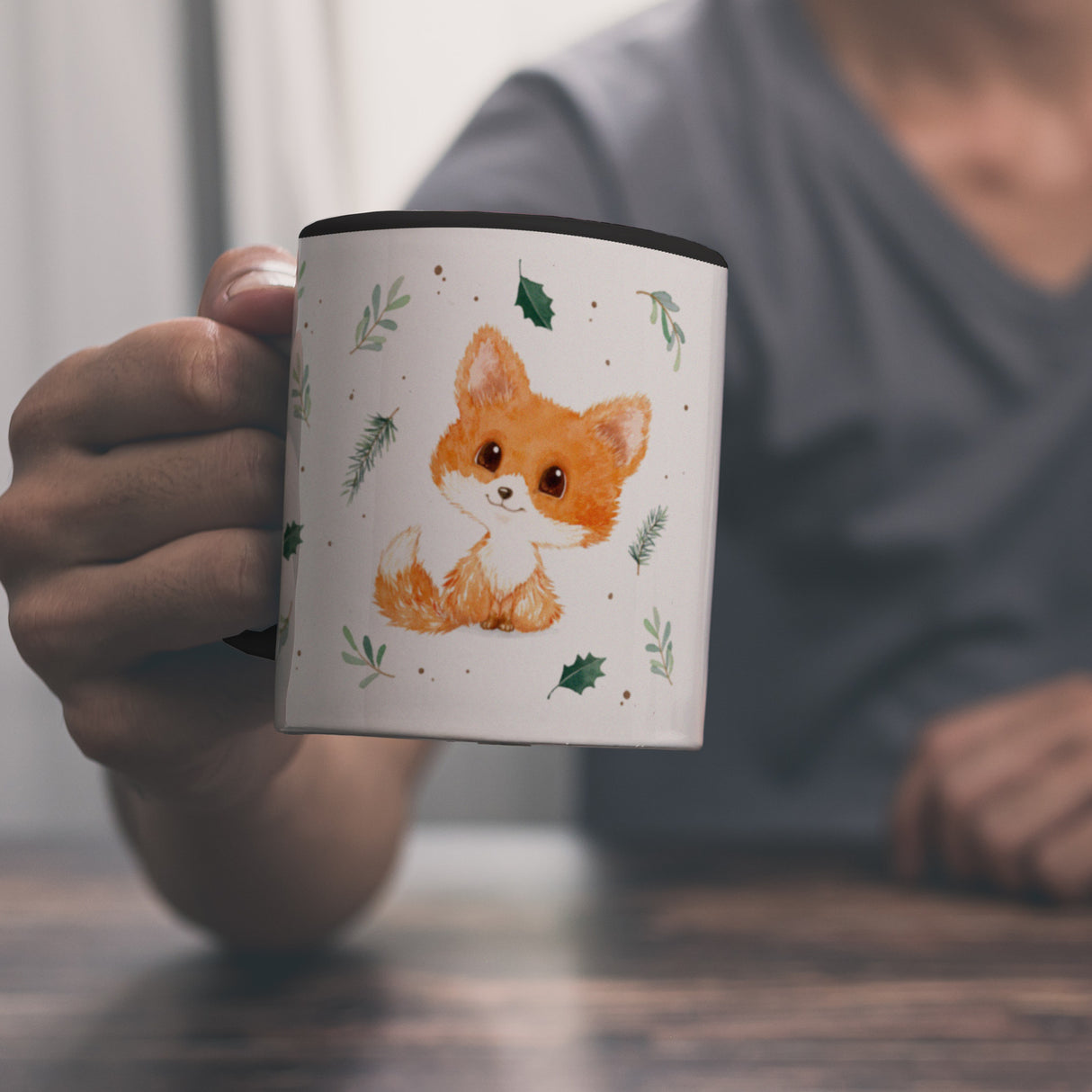 Baby Fuchs im Aquarellstil Kaffeebecher