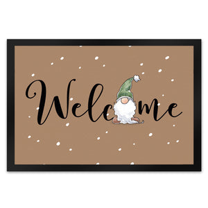 Welcome Fußmatte in 35x50 cm mit bärtigem Wichtel