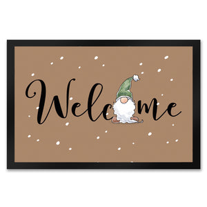 Welcome Fußmatte in 35x50 cm mit bärtigem Wichtel