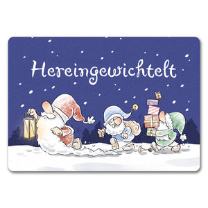 Hereingewichtelt Fußmatte in 35x50 cm mit Spruch