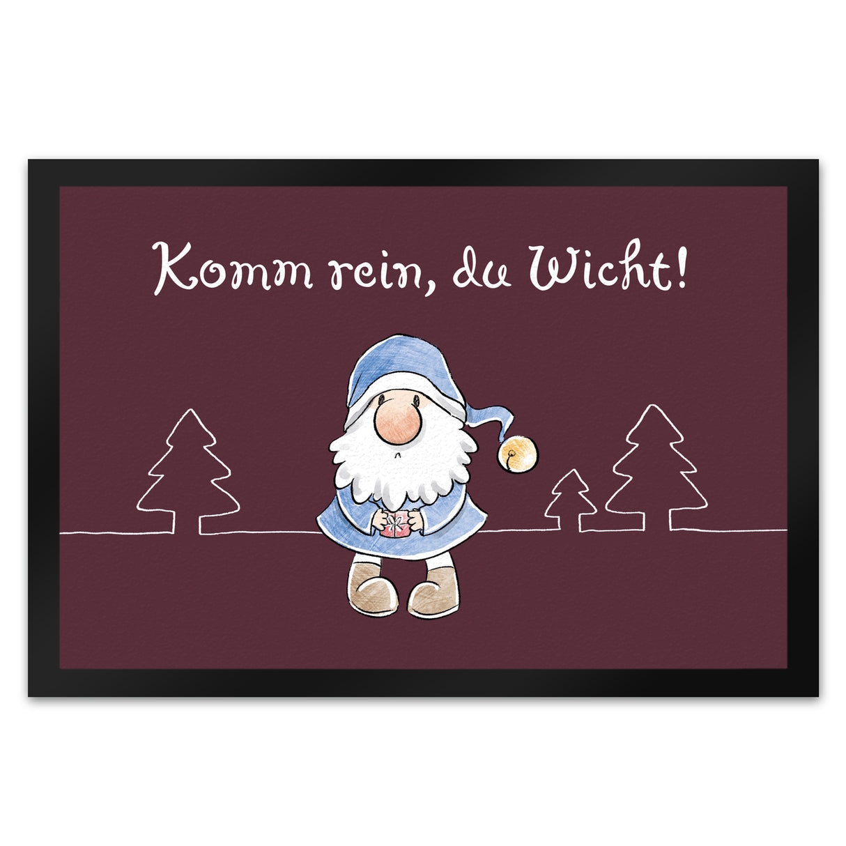 Komm rein du Wicht Fußmatte in 35x50 cm mit Spruch