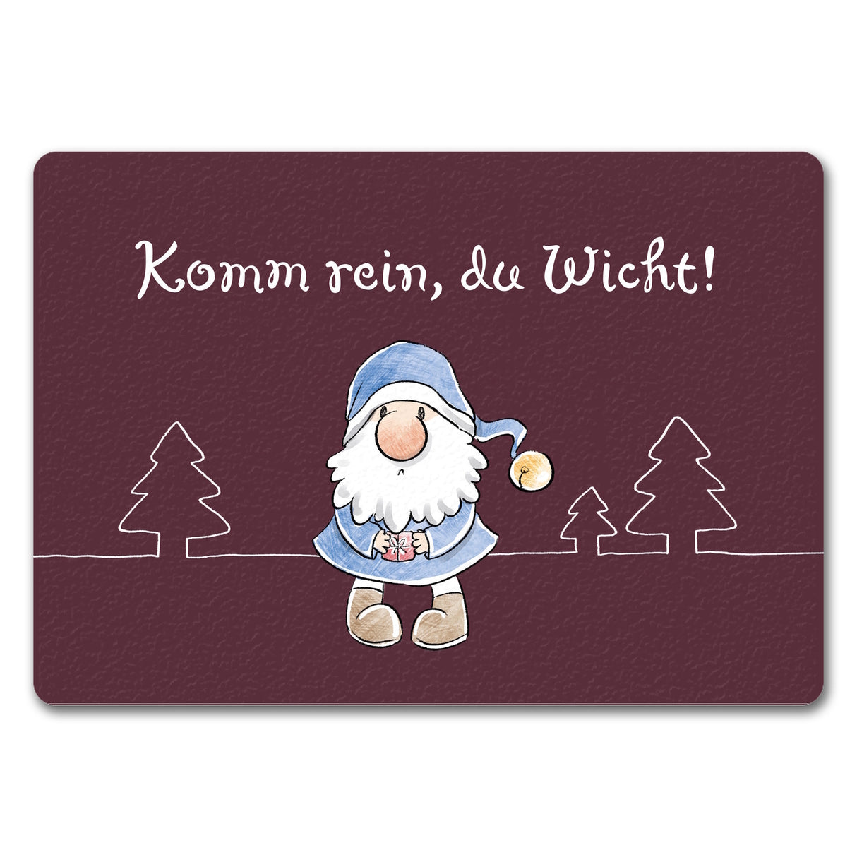 Komm rein du Wicht Fußmatte in 35x50 cm mit Spruch