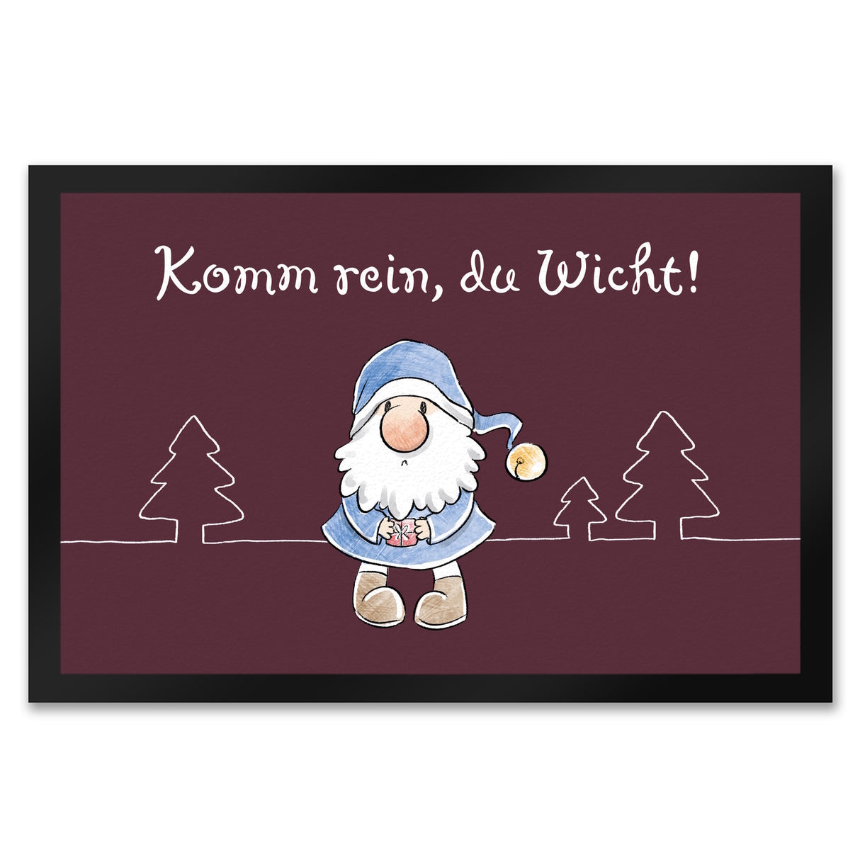 Komm rein du Wicht Fußmatte in 35x50 cm mit Spruch