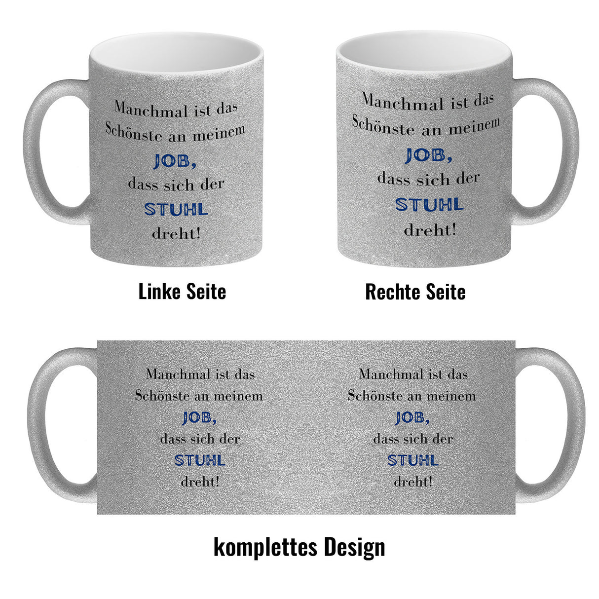 Highlight meines Jobs Kaffeebecher mit Spruch