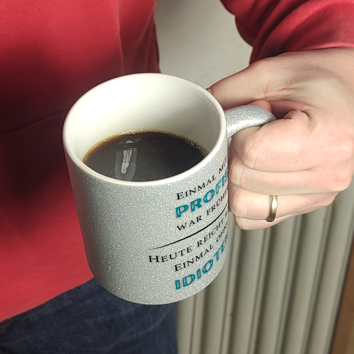 Einmal mit Profis Kaffeebecher Heute reicht schon einmal ohne Idioten