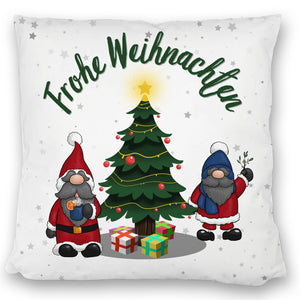 Weihnachtswichtel Kissen mit Spruch Frohe Weihnachten