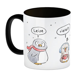Leise rieselt der Tee Kaffeebecher mit Spruch