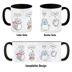 Leise rieselt der Tee Kaffeebecher mit Spruch