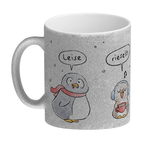 Leise rieselt der Tee Kaffeebecher mit Spruch