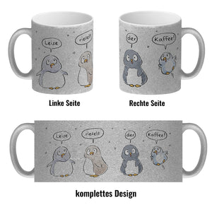 Leise rieselt der Tee Kaffeebecher mit Spruch
