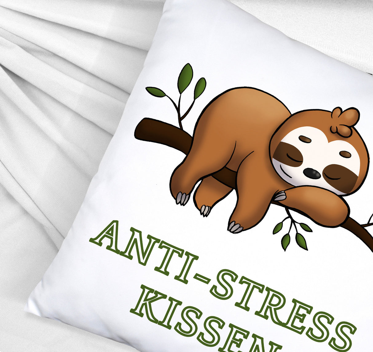 Anti-Stress Kissen mit schlafendem Faultier