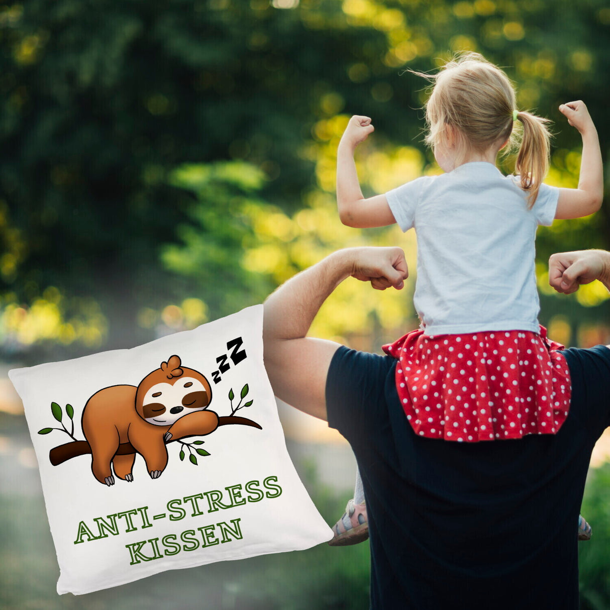 Anti-Stress Kissen mit schlafendem Faultier