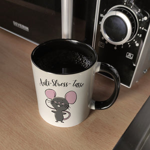 Anti-Stress Maus Kaffeebecher mit Spruch